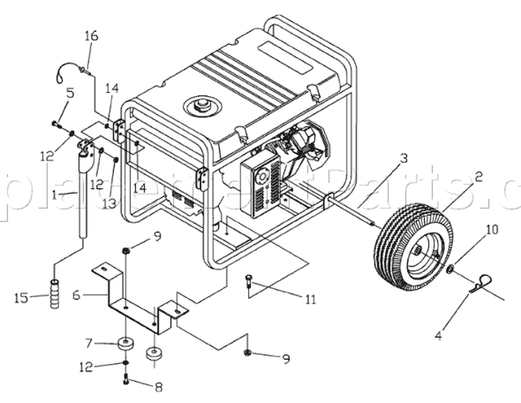 Page D Diagram and Parts List for 9779-4  Briggs and Stratton Generator